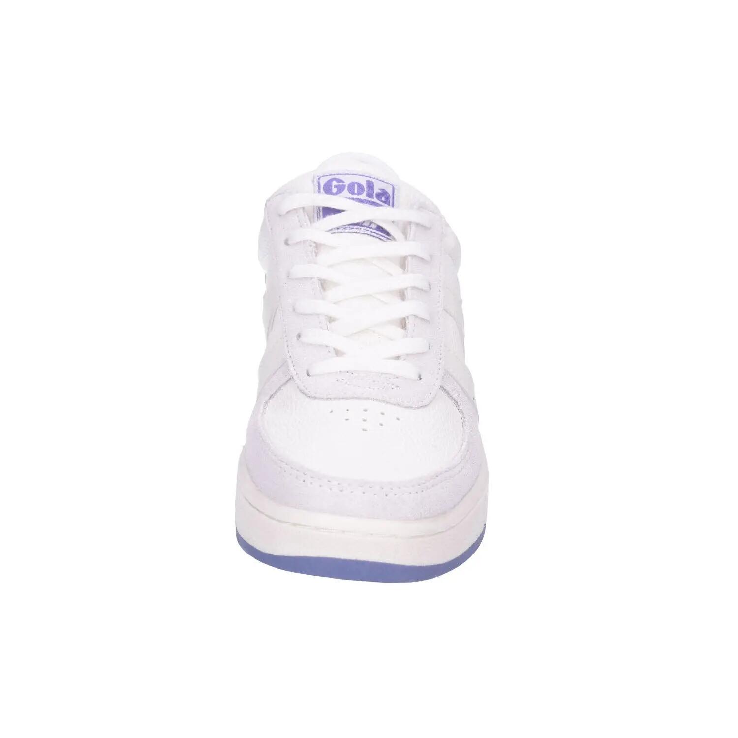 Gola Damen CLB513-WV WHITE/LAVENDER Klassischer Schnürschuh  in weiß 4/4