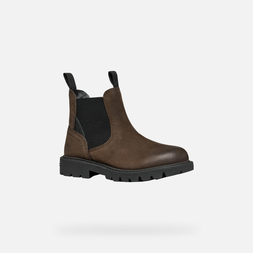 Bottes Garçon J SHAYLAX BOY Brun Foncé/Noir 4/7