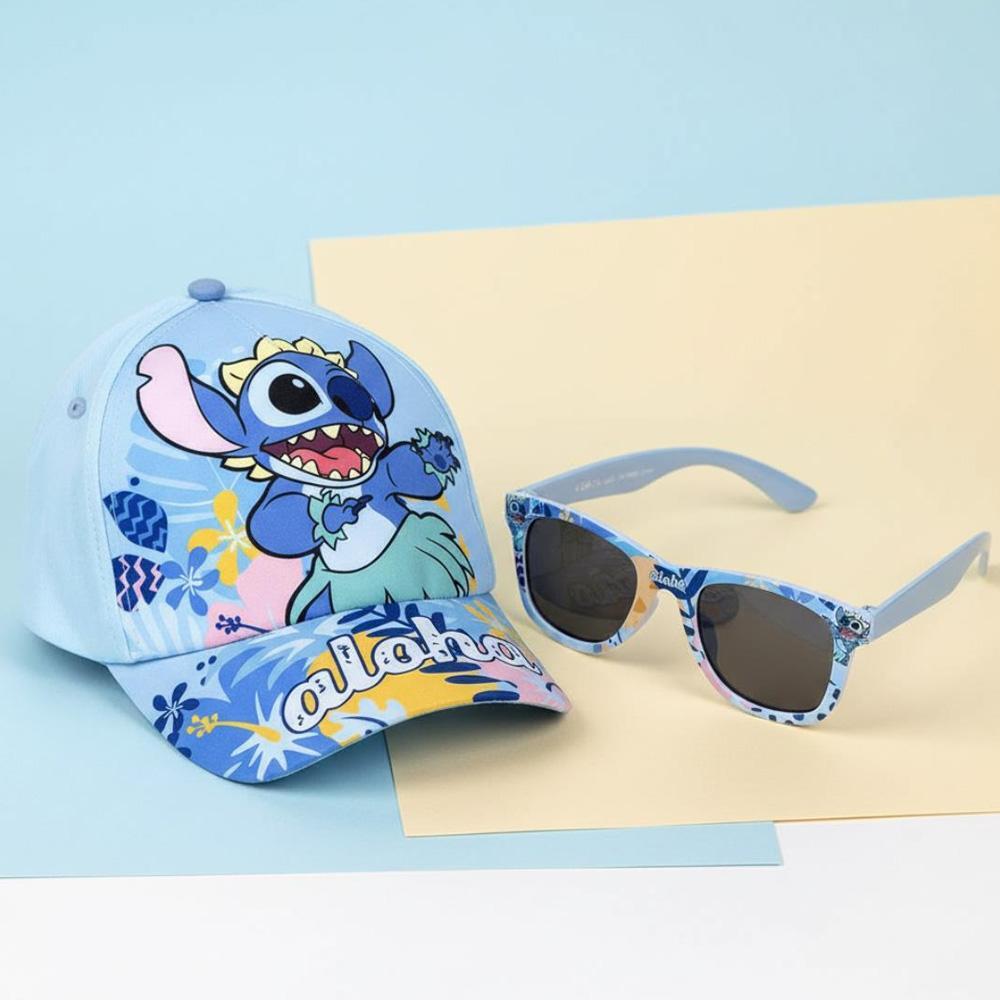 Kit Gorra y Gafas de Sol Azules Infantiles Stitch Aloha para Deporte 2/5