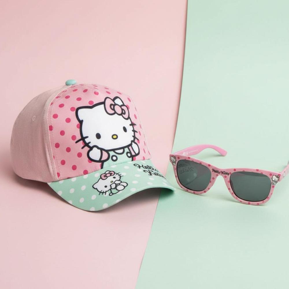 Set Hello Kitty: Gorra y Gafas de Sol Deportivas para Niña Azul/Rosa 2/3