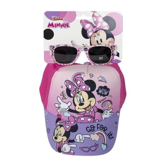 Minnie Maus Sport-Set für Kinder: Rosa Kappe & Sonnenbrille