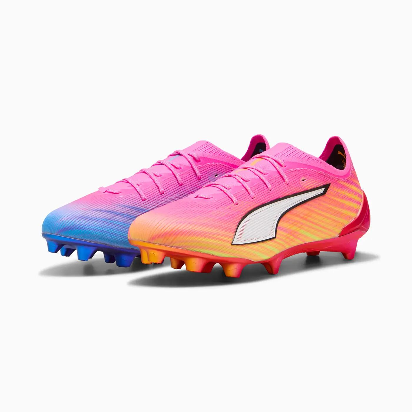 Chuteiras de futebol Puma Ultra 6 Ultimate FG rosa, laranja e azul 7/7