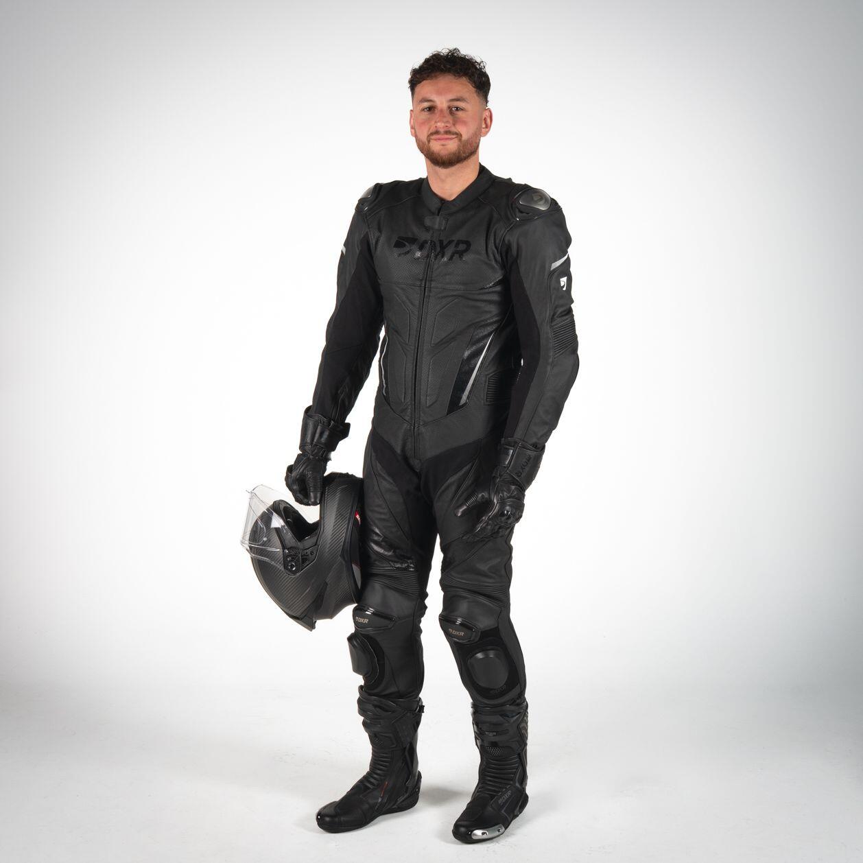 MOTOBLOUZ CARL Combinaison Moto Cuir Homme, Ventilée, AA, 3XL 2/7