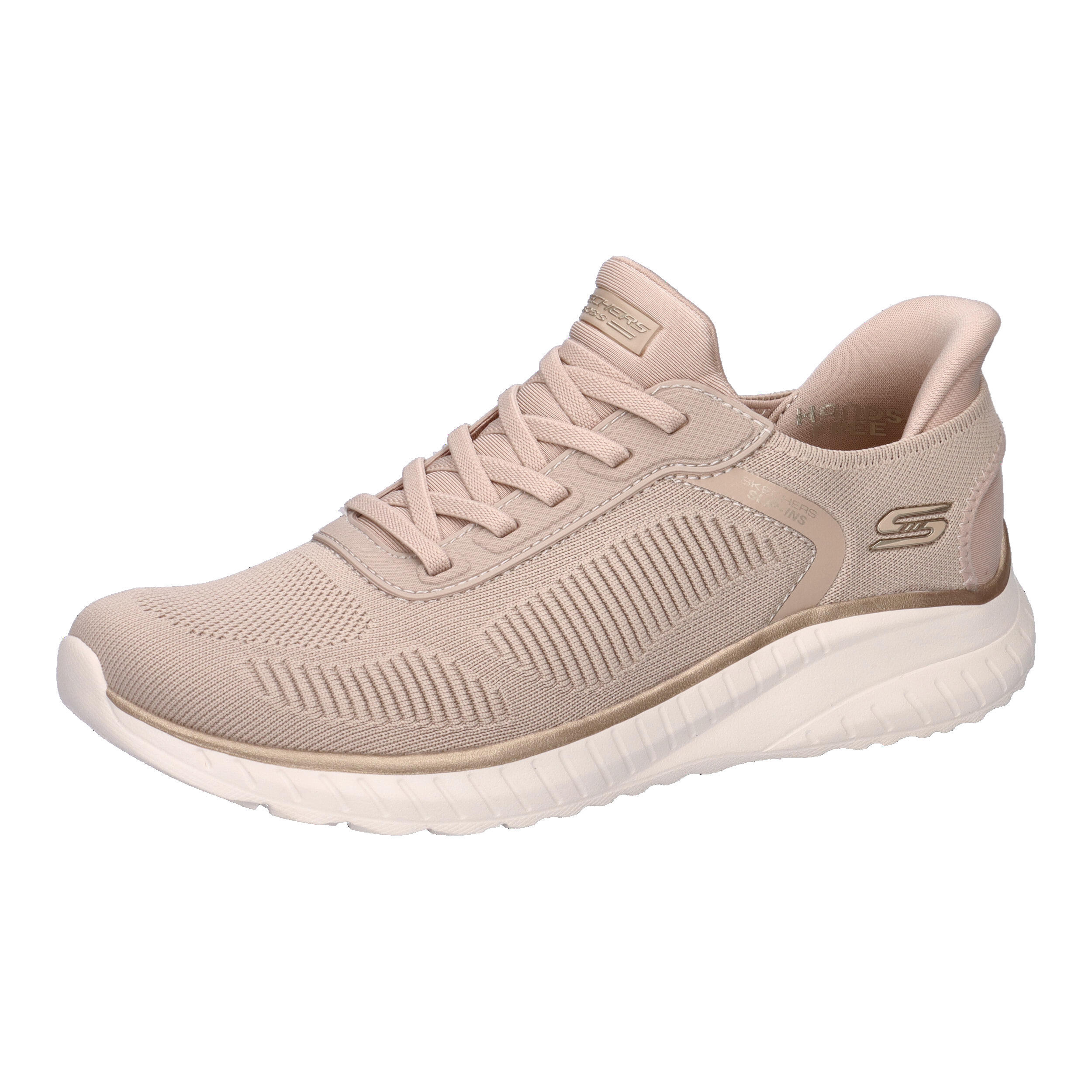 Zapatillas Mujer Skechers Bobs Squad Chaos Beige