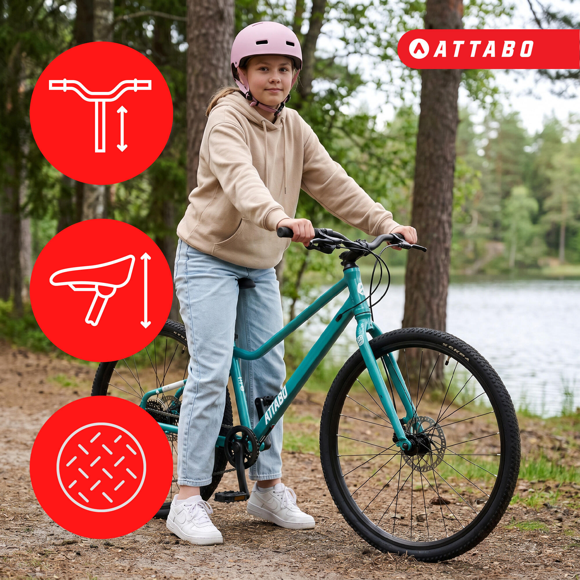 Bicicletta per bambini ATTABO EASE 26" 9,8 kg Gen 2 7/7