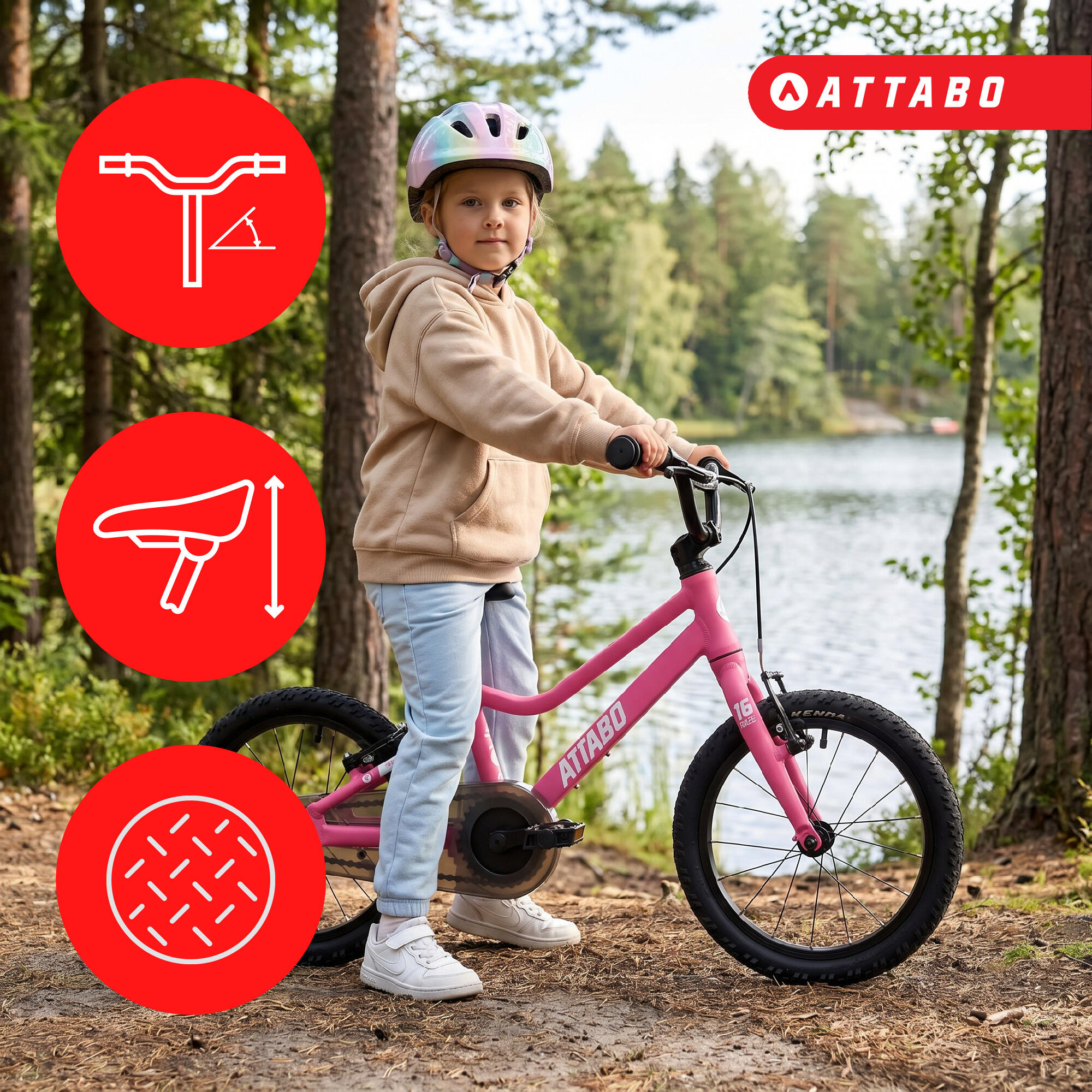 Bicicletta per bambini ATTABO EASE 16" 5,9 kg Gen 2 7/7
