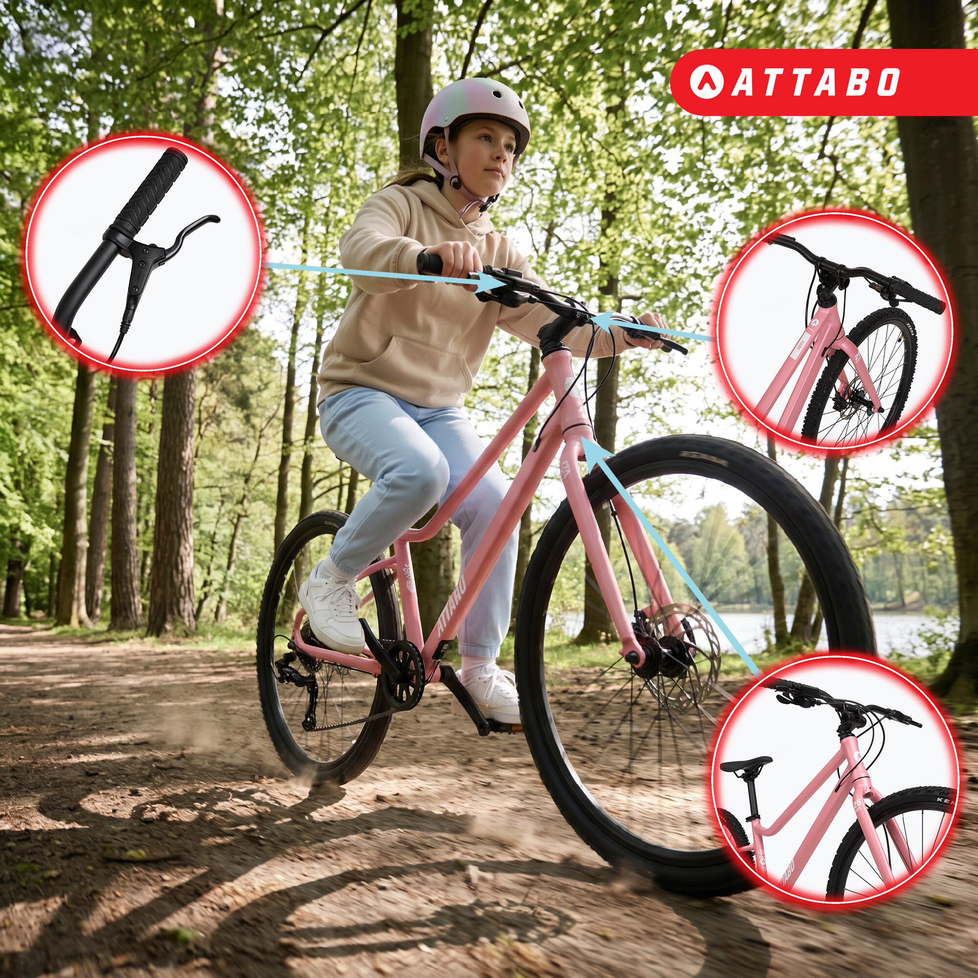Bicicletta per bambini ATTABO EASE 26" 9,8 kg Gen 2 5/7