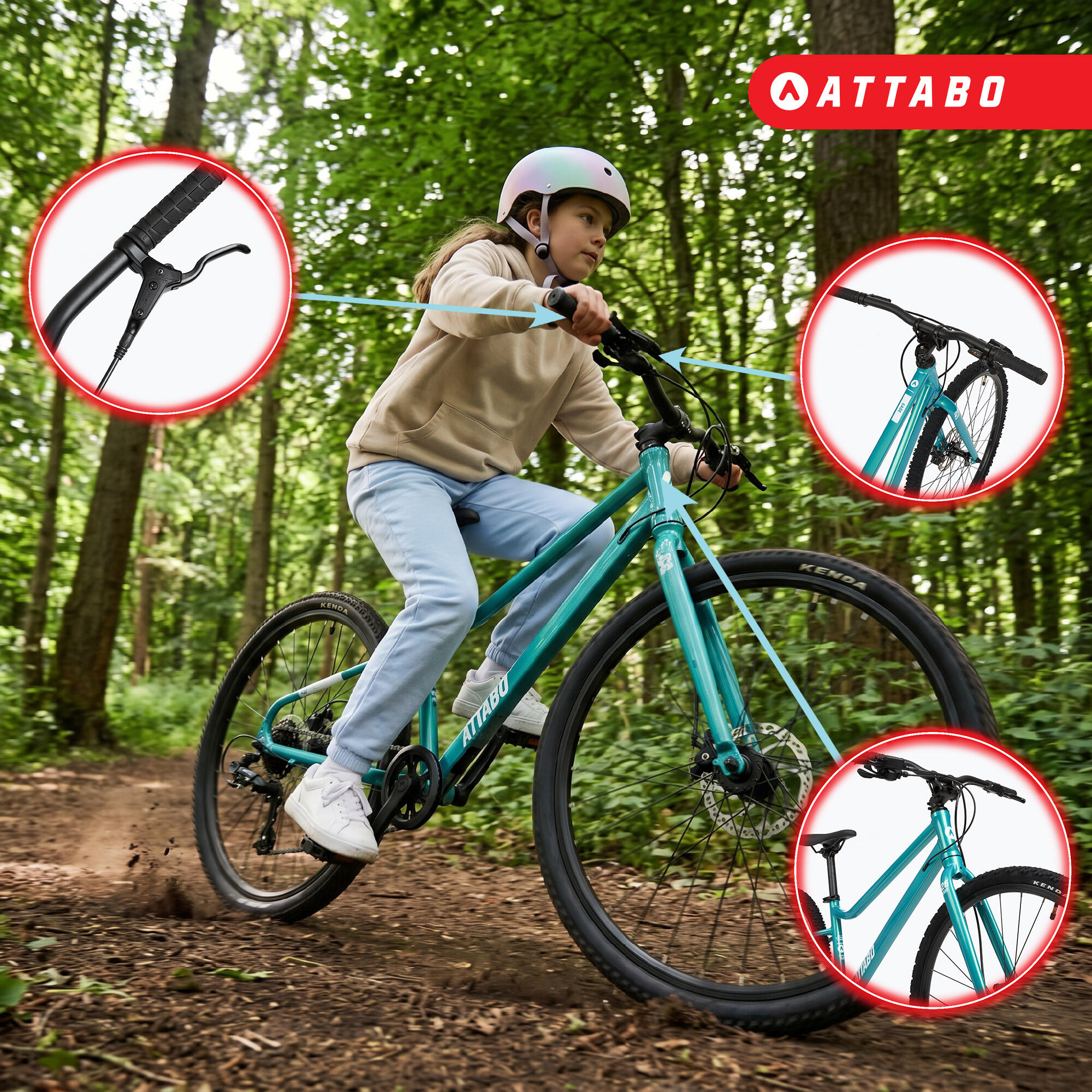 Bicicletta per bambini ATTABO EASE 26" 9,8 kg Gen 2 5/7