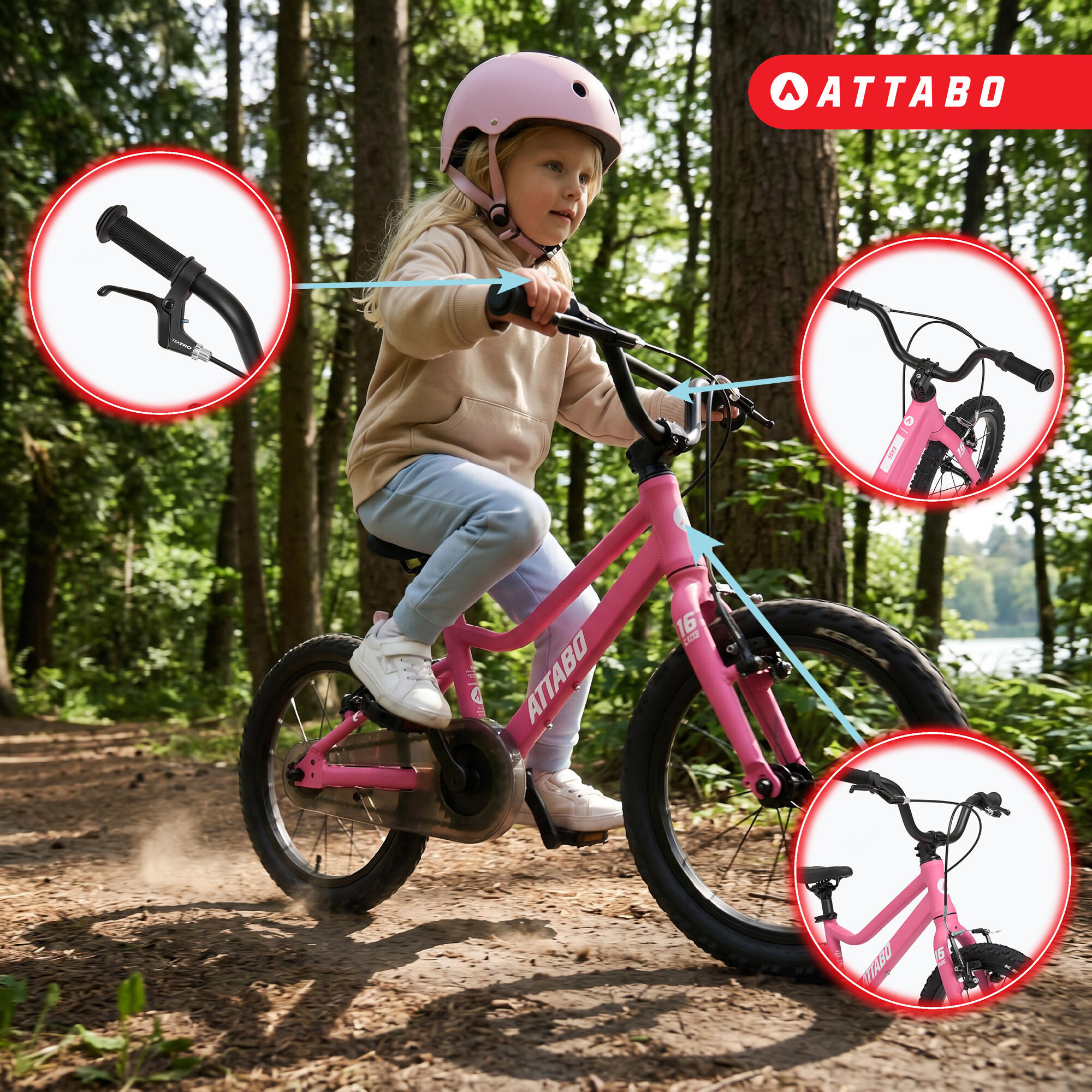 Bicicletta per bambini ATTABO EASE 16" 5,9 kg Gen 2 5/7