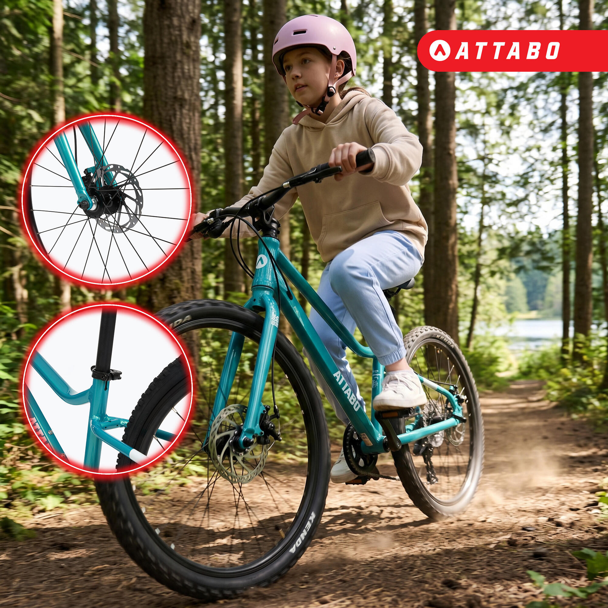 Bicicletta per bambini ATTABO EASE 24" 9,2 kg Gen 2 3/7