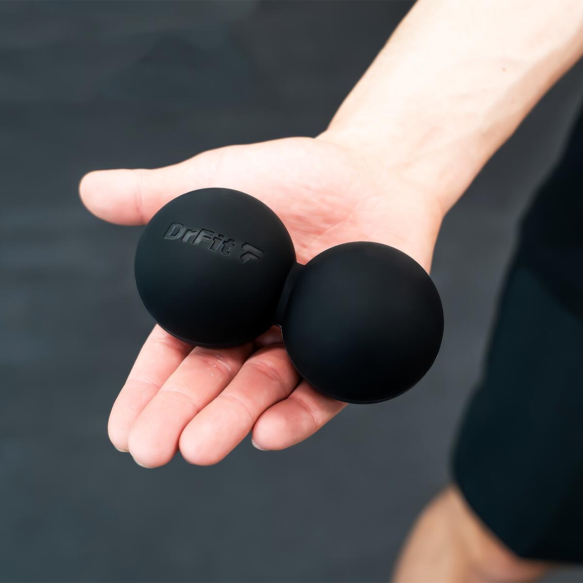 Podwójna piłka do masażu duoball Lacrosse silikonowa do regeneracji mięśni DrFit 6/6