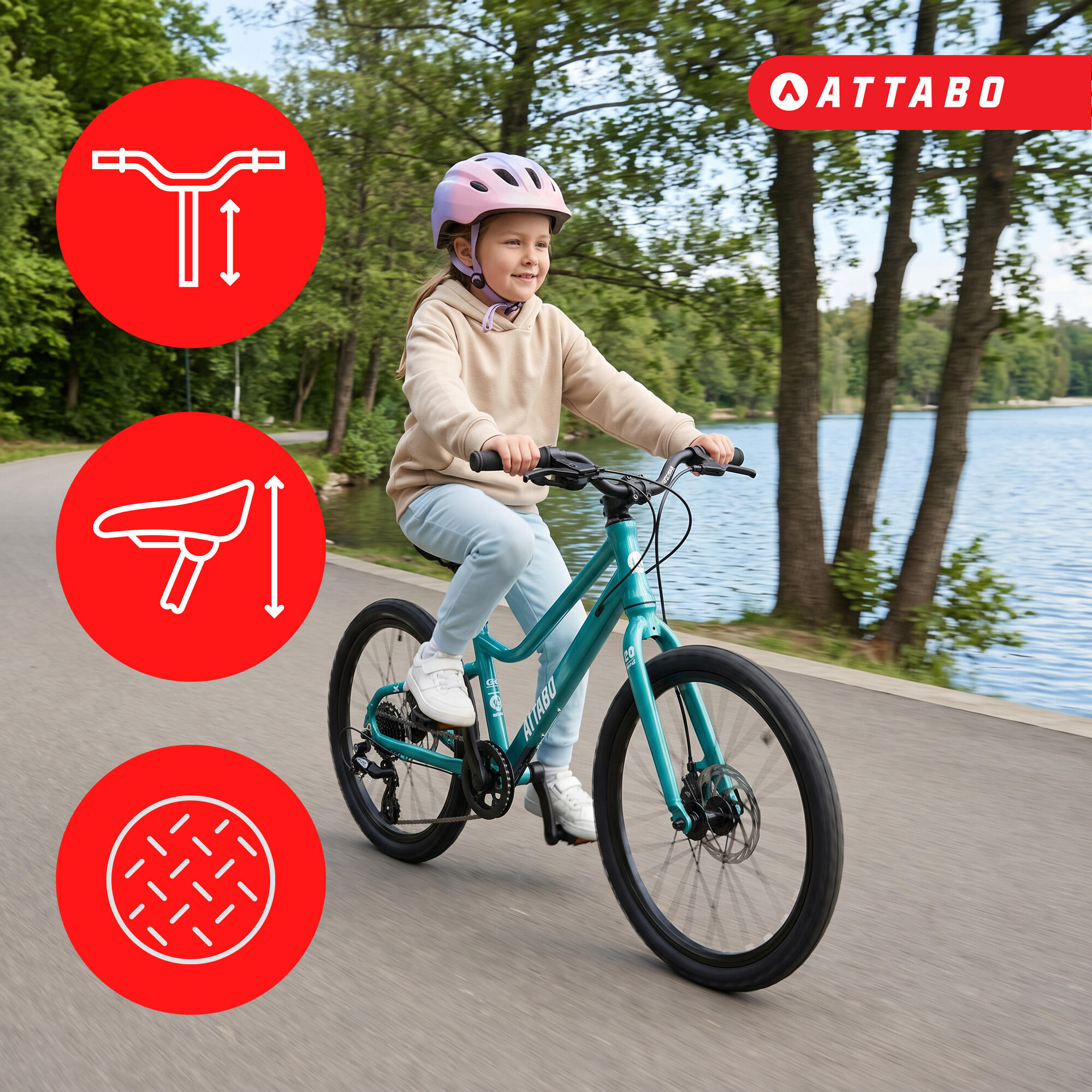 Vélo enfant ATTABO EASE 20" 8,4 kg Gén 2 7/7