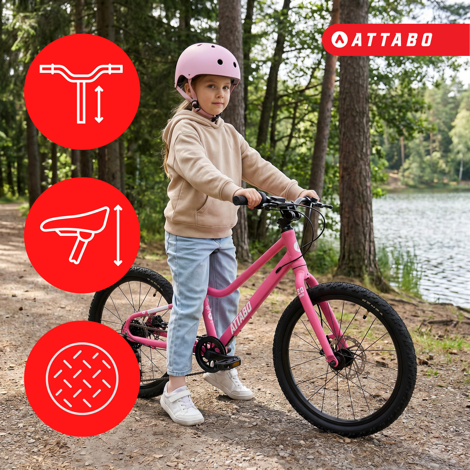 Bicicletta per bambini ATTABO EASE 20" 8,4 kg Gen 2 7/7