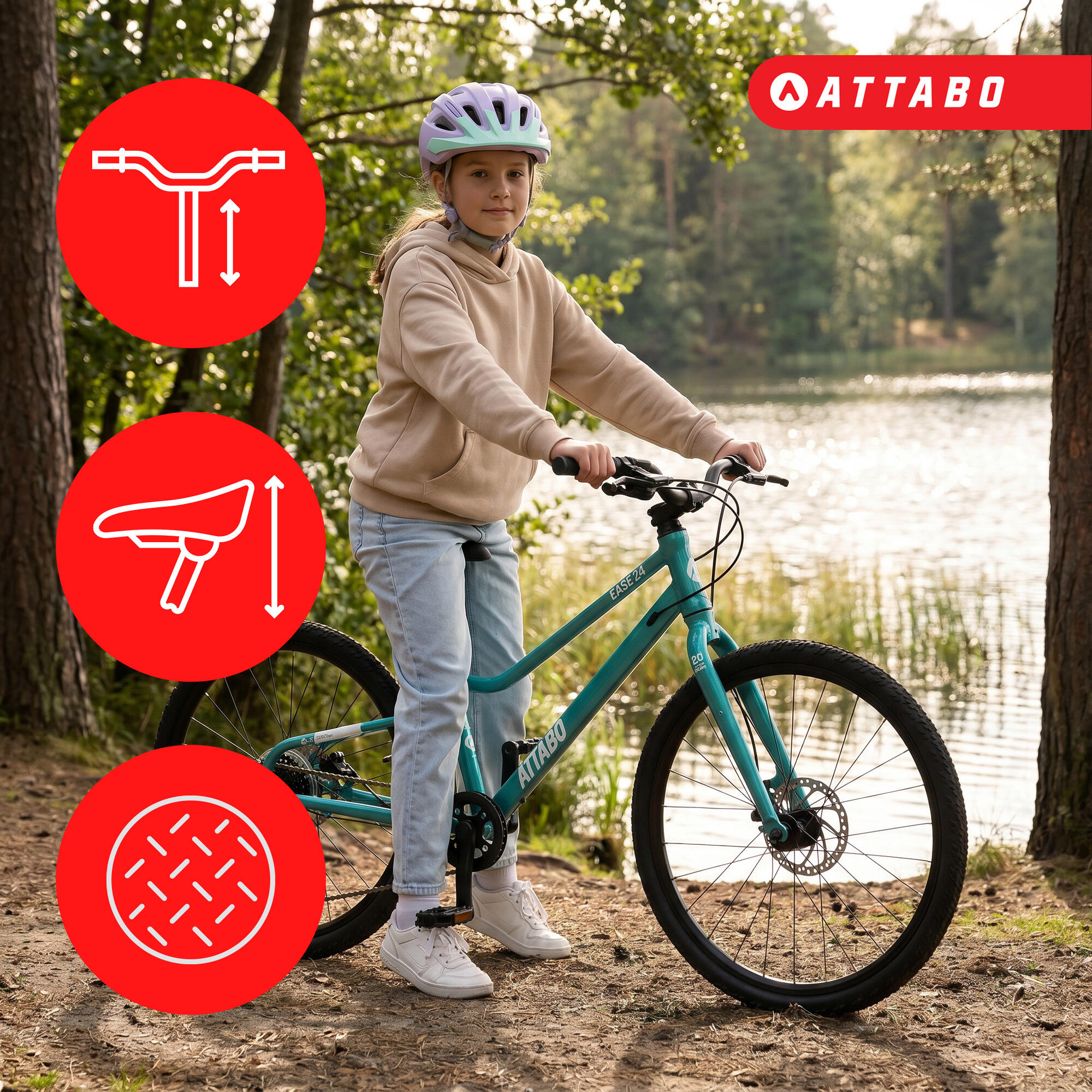 Bicicletta per bambini ATTABO EASE 24" 9,2 kg Gen 2 7/7