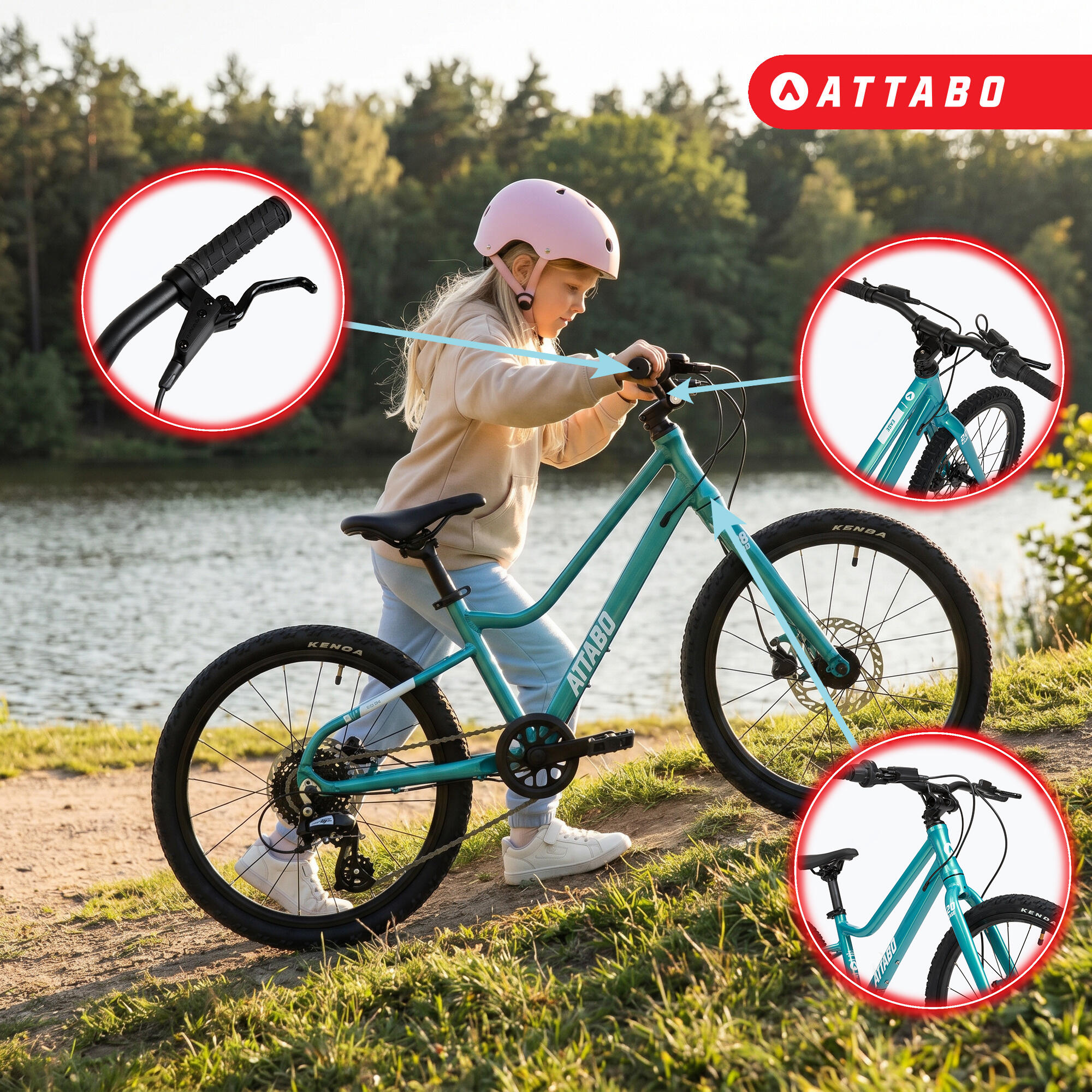 Vélo enfant ATTABO EASE 20" 8,4 kg Gén 2 5/7