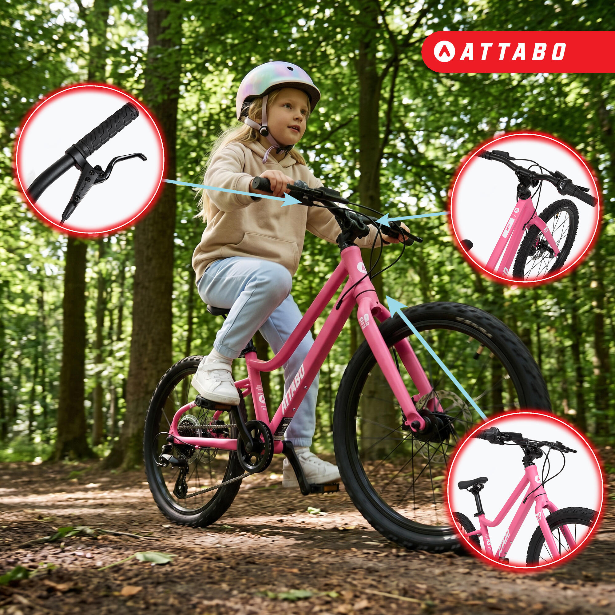 Bicicletta per bambini ATTABO EASE 20" 8,4 kg Gen 2 5/7