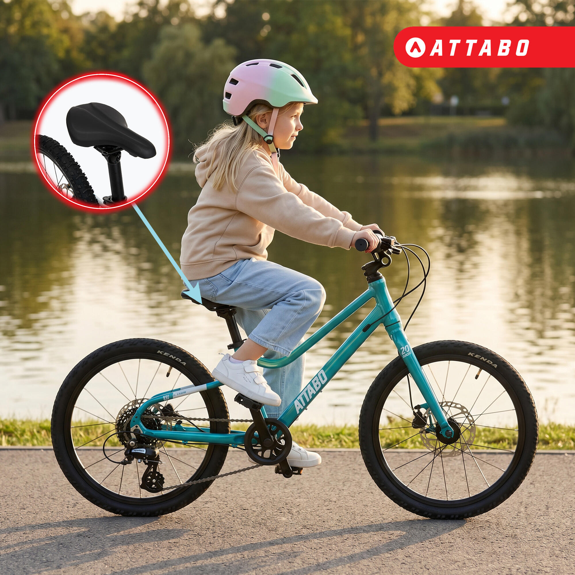 Vélo enfant ATTABO EASE 20" 8,4 kg Gén 2 4/7