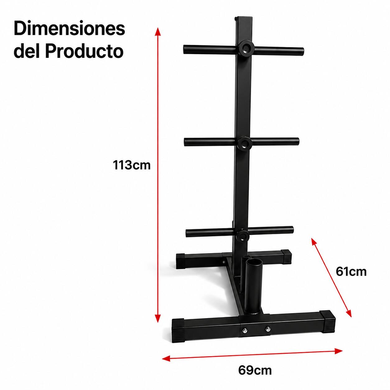 Support disques et barres olympiques ajustable 400 kg rack gym 3/7
