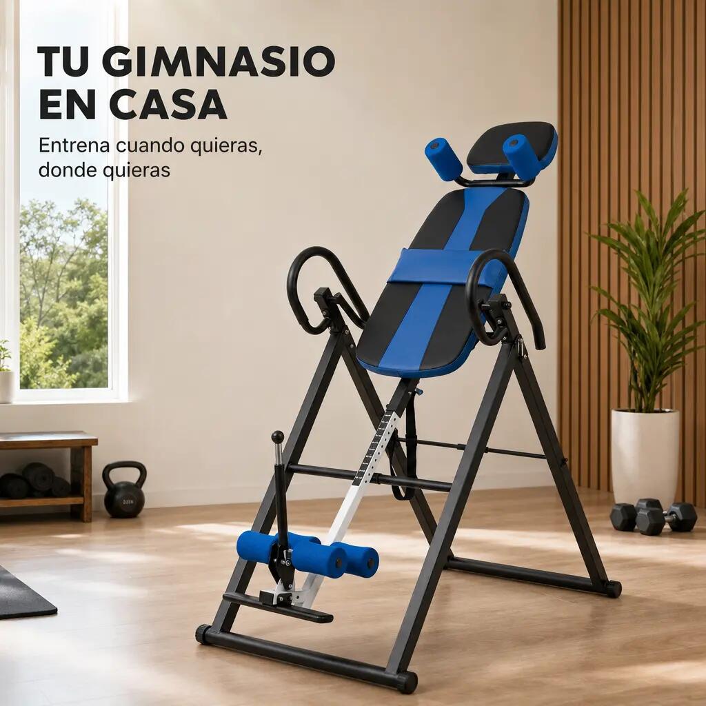 Prancha de Inversão Dobrável com Inclinação Ajustável e Encosto Ergonómico 7/7