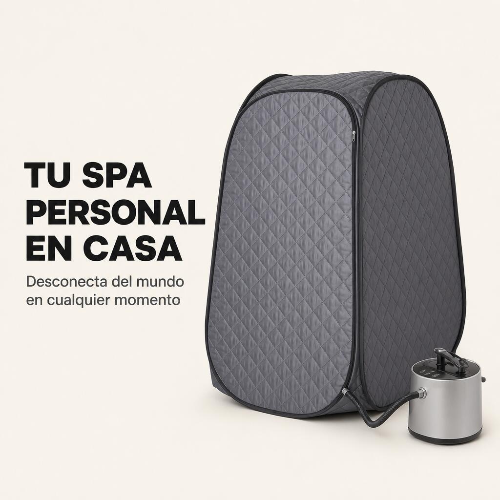 Sauna portable à vapeur avec cabine pliante et générateur indépendant 2/7