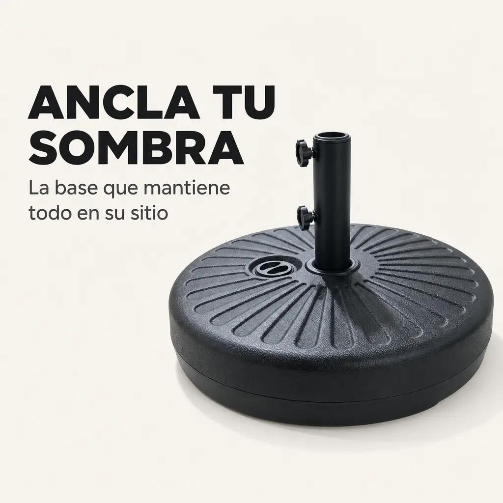 Base para Guarda-Sol Recheável 22 L com Suporte Central 2/7