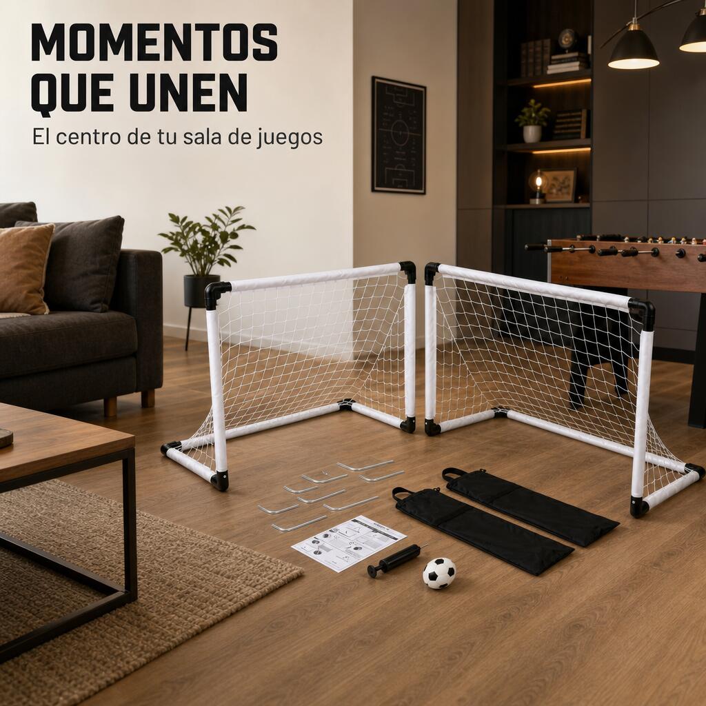 Baliza de Futebol Dobrável com Rede Resistente e Bolsa de Transporte 3/7