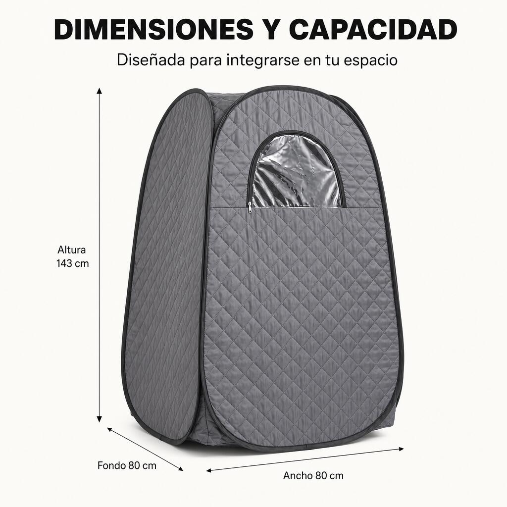 Sauna portable à vapeur avec cabine pliante et générateur indépendant 7/7