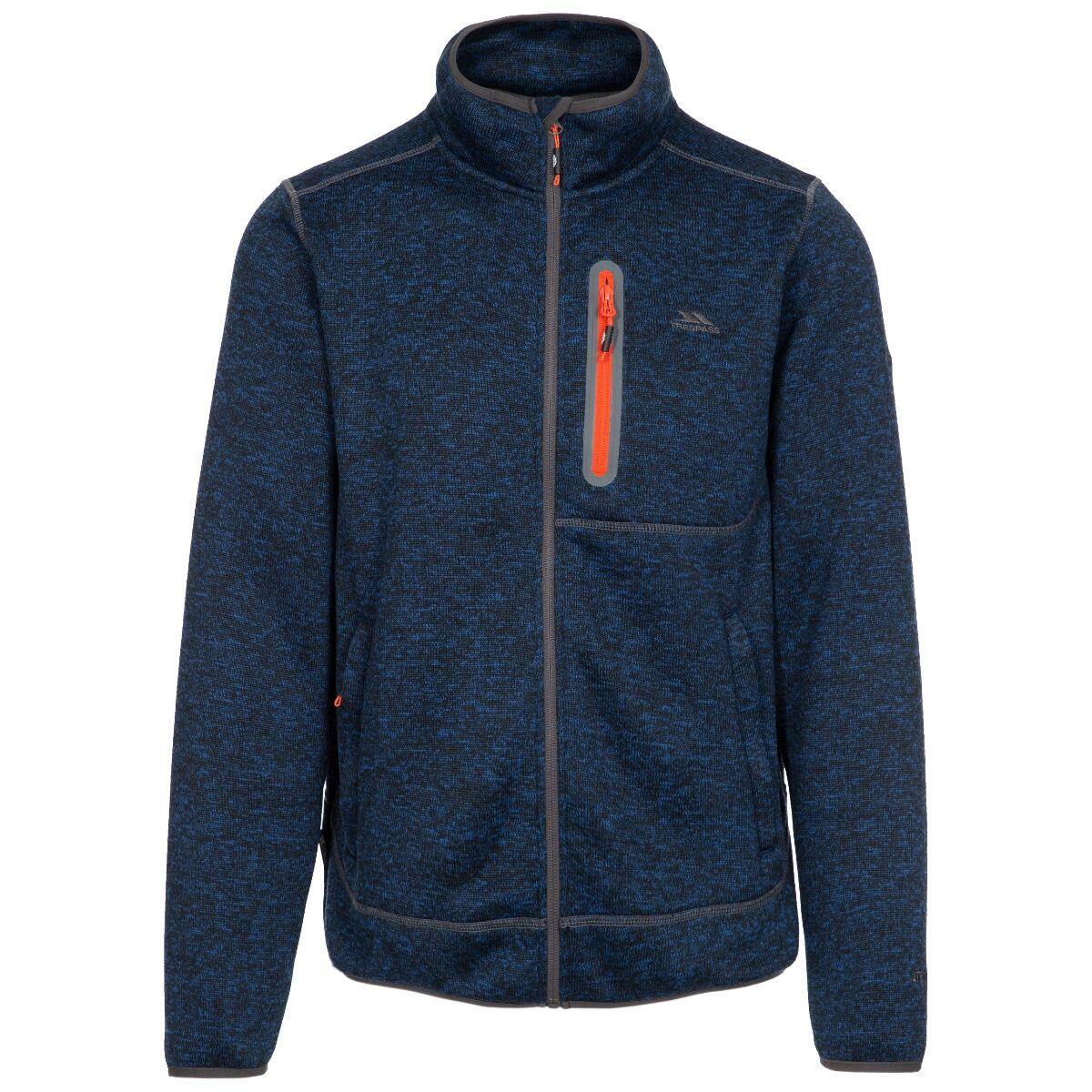 TRESPASS Mens Bingham Fleece Jacket (Navy Marl)