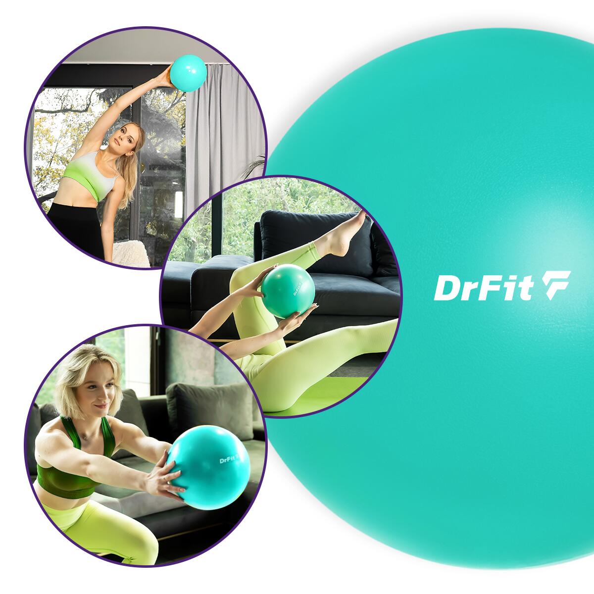 Piłka gimnastyczna do fitnessu jogi Gym Ball do ćwiczeń na siłowni i domu DrFit 4/5