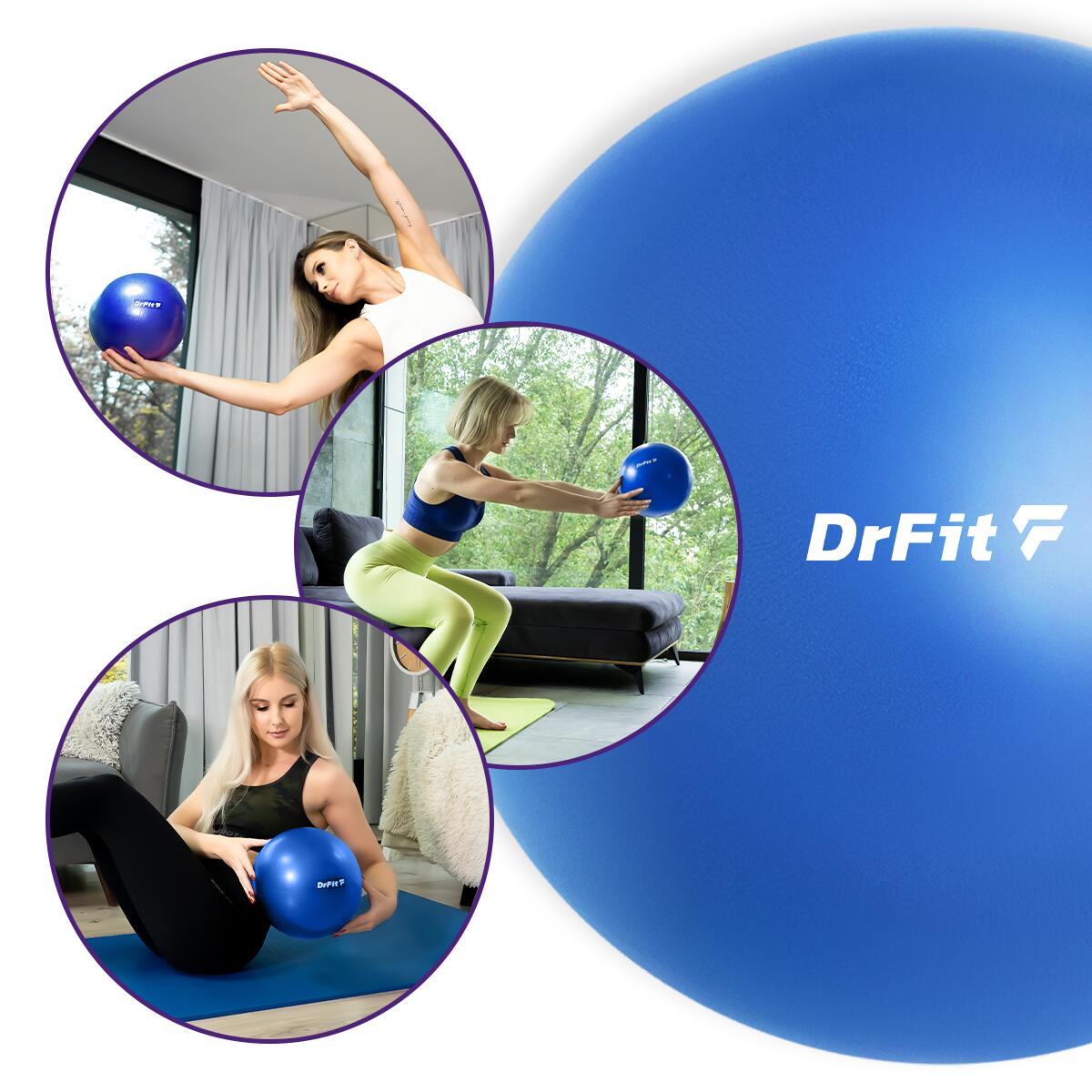 Piłka gimnastyczna do fitnessu jogi Gym Ball do ćwiczeń na siłowni i domu DrFit 4/5