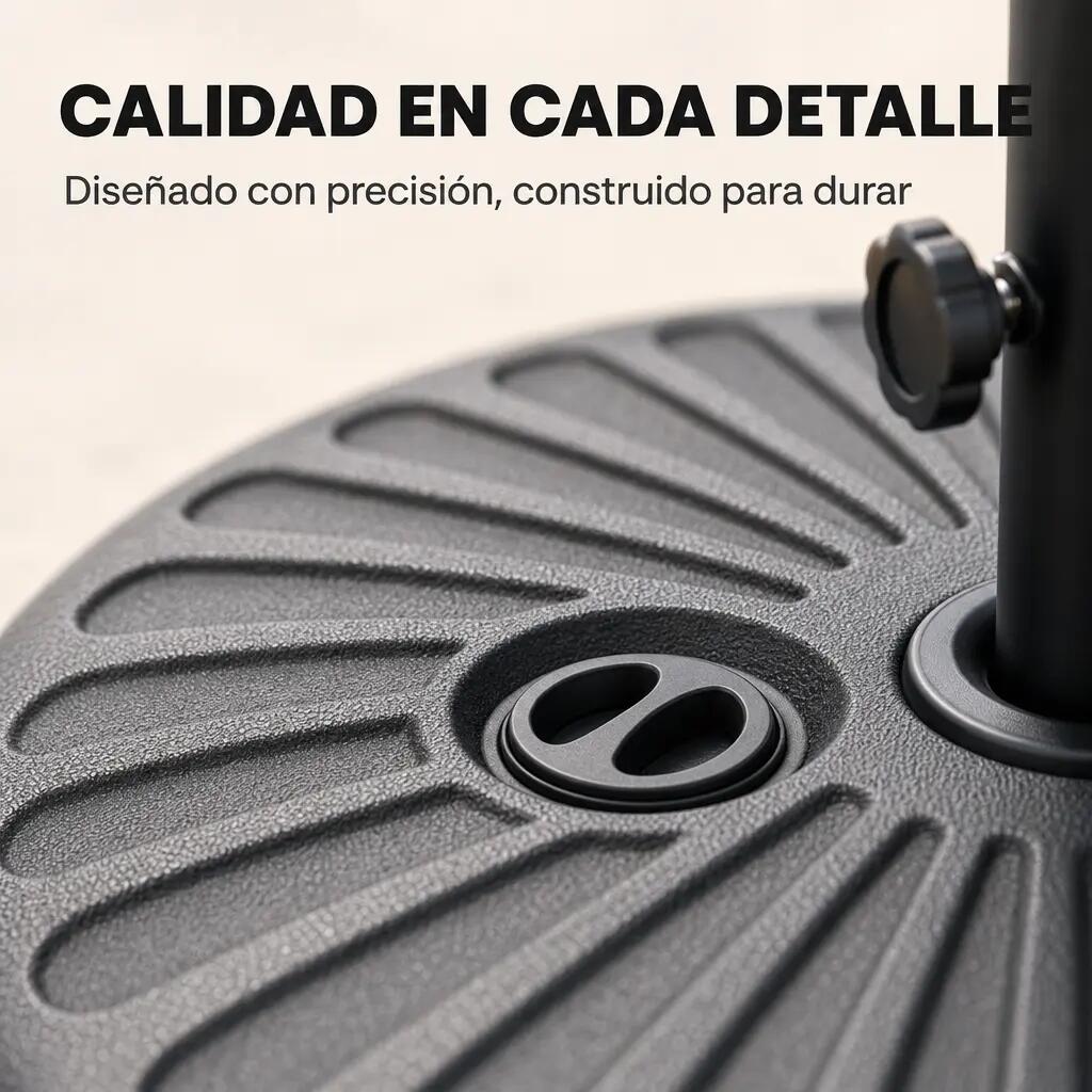 Base para Guarda-Sol Recheável 22 L com Suporte Central 5/7