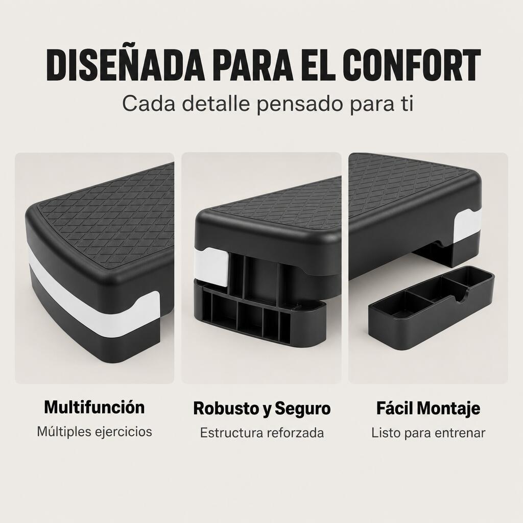 Step Aeróbico Antideslizante Con Altura Ajustable 67 cm 4/7