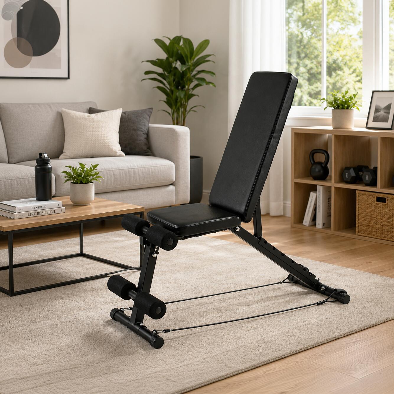Banco de musculação dobrável 7 níveis preto 250 kg 7/7