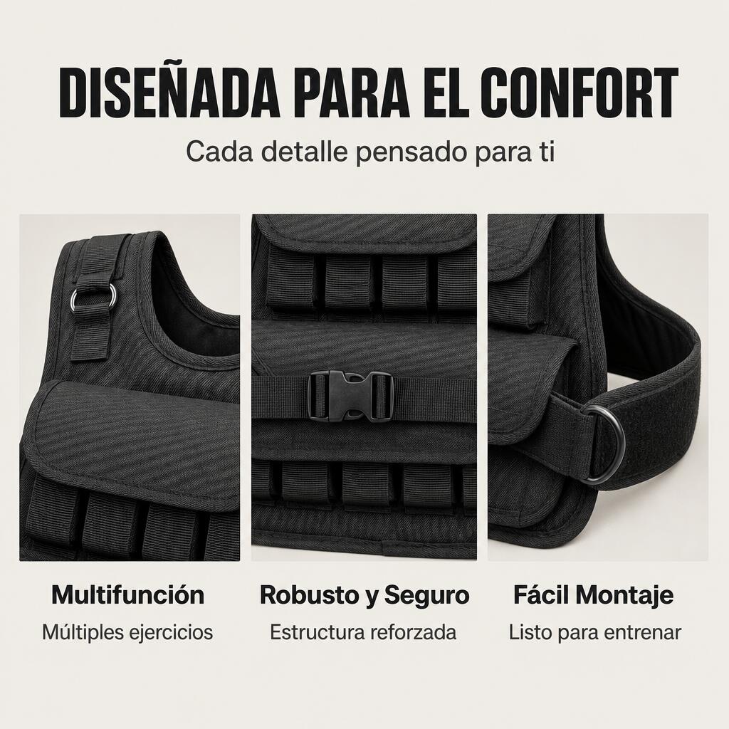 Gilet lesté ajustable pour entraînement fitness et course 4/7