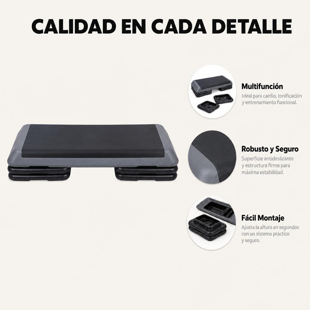 Banco Step Aeróbico Ajustável Antiderrapante 6/7