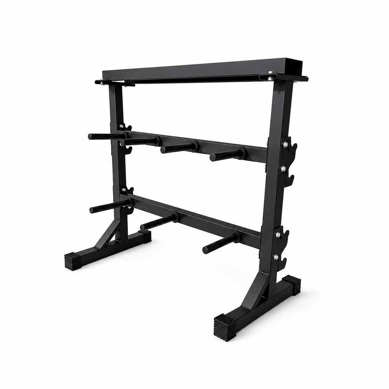 Support haltères et barre ajustable 300 kg rack poids gym maison