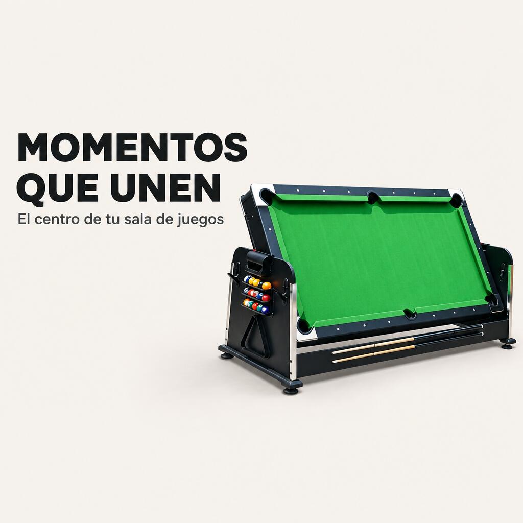 Tavolo multigioco 3 in 1 convertibile di biliardo, air hockey e ping pong 210 cm 2/7