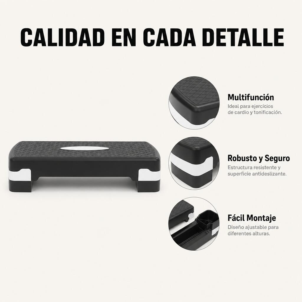Step Aeróbico Antideslizante Con Altura Ajustable 67 cm 6/7