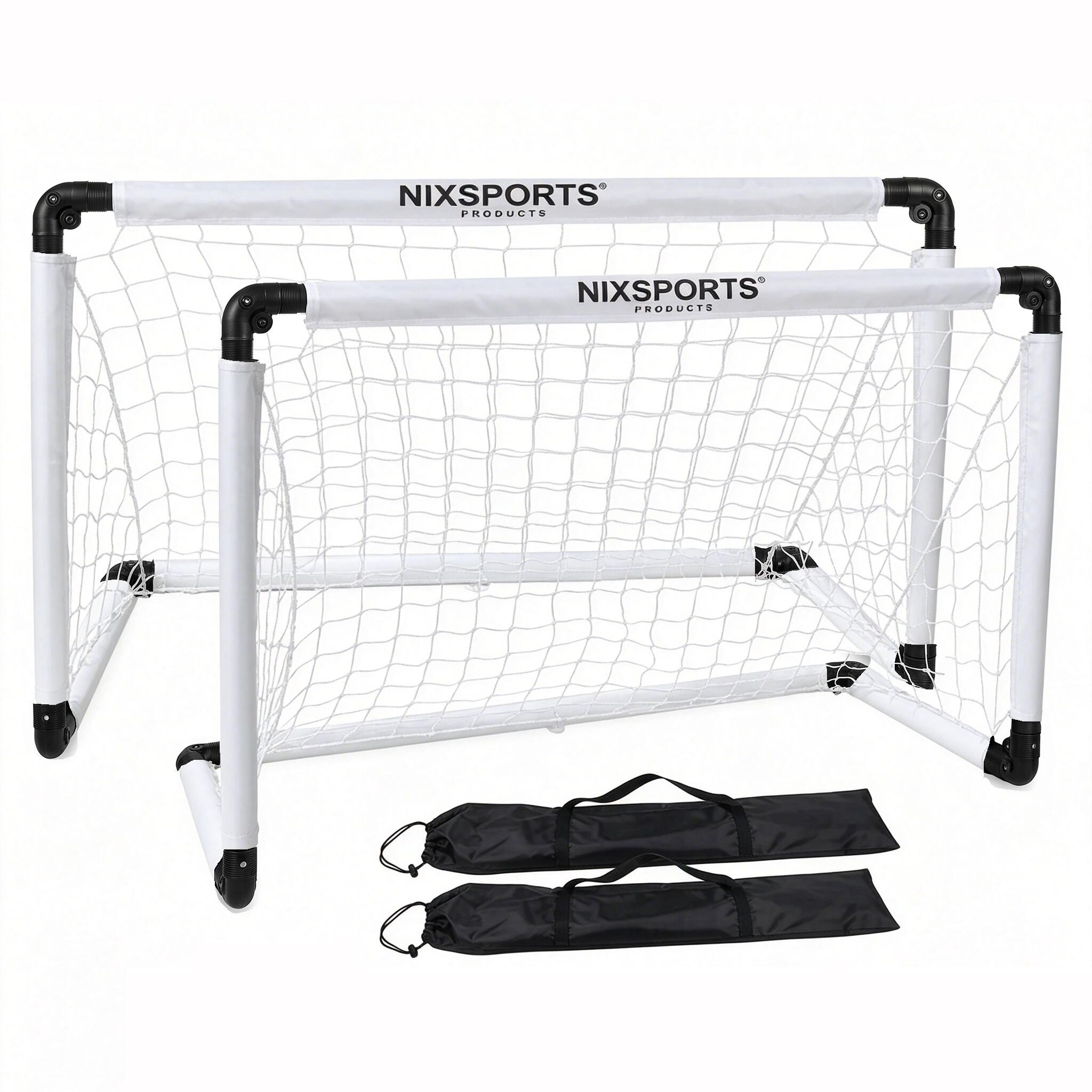But de football pliable avec filet résistant et sac de transport