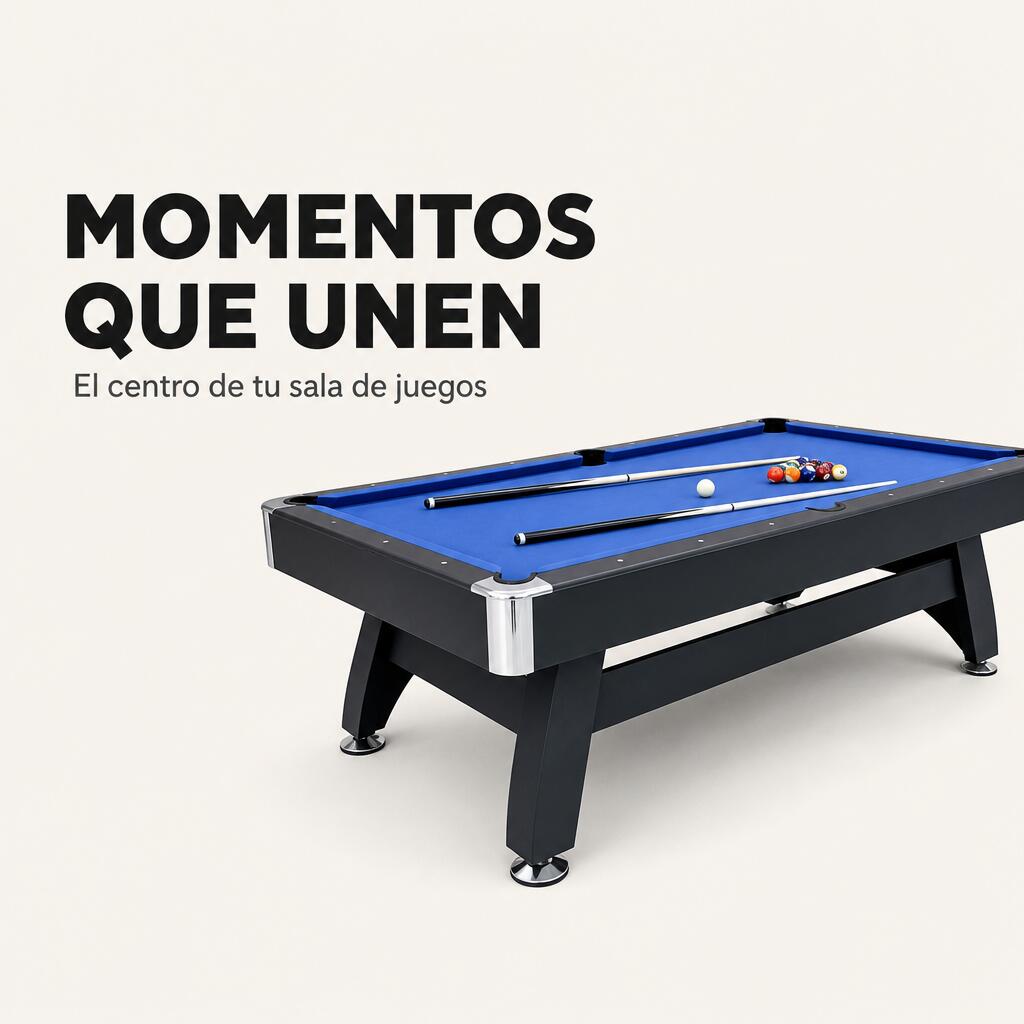 Table de billard américain avec retour automatique des boules, structure 2/7