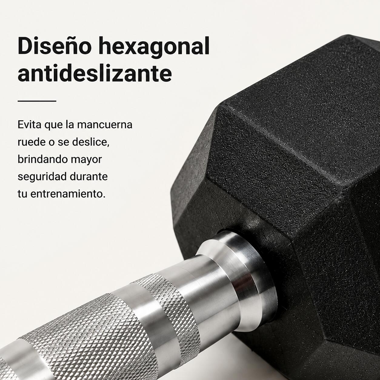 Pack de 2 Mancuernas Hexagonales 7,5 Kg Agarre Antideslizante 2/5