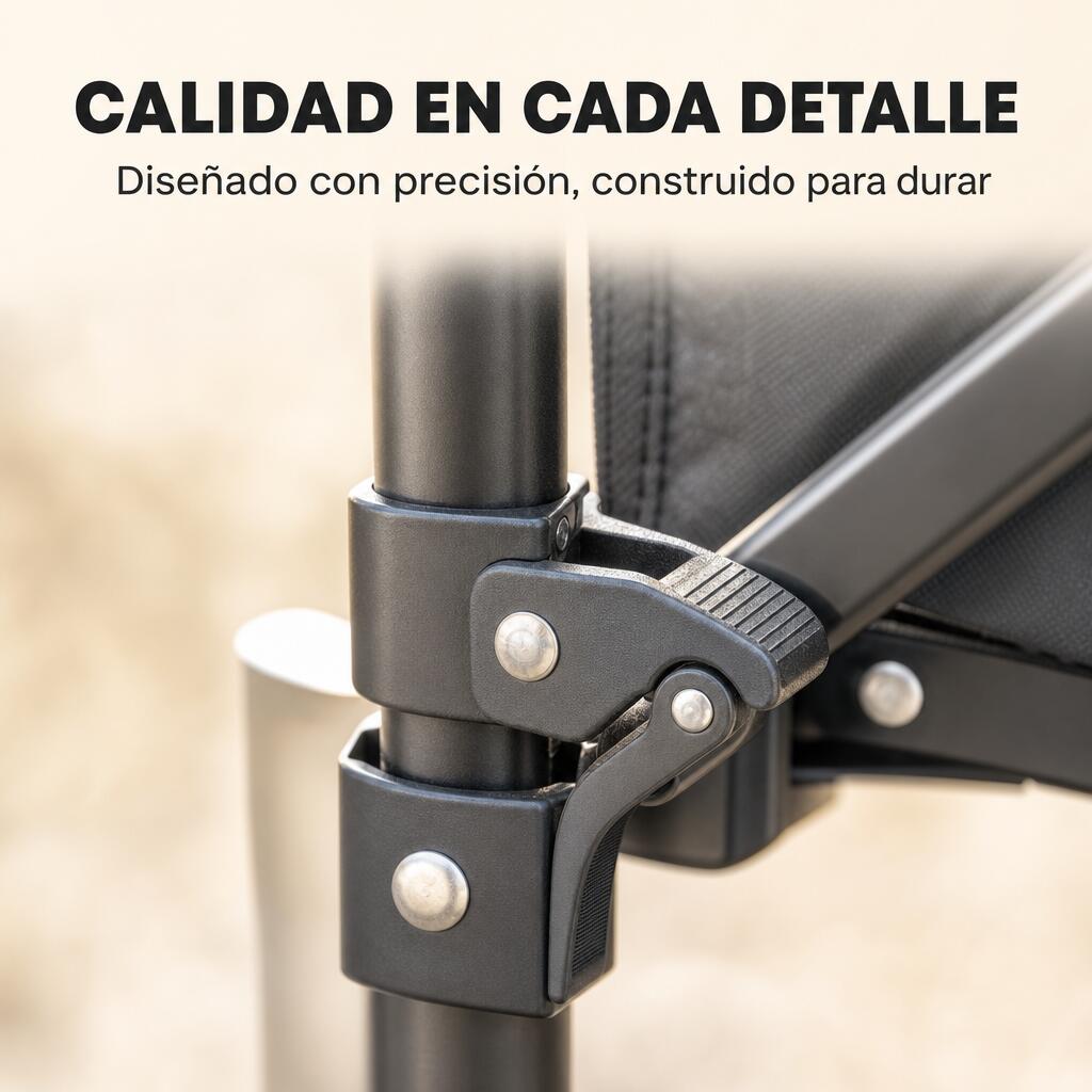 Carrinho Dobrável XXL Estrutura Reforçada Rodas Todo-o-Terreno 5/7