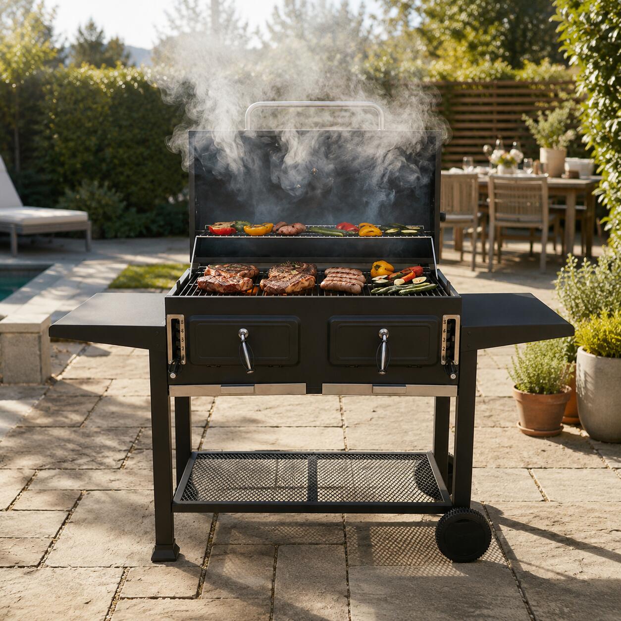 Barbecue a Carbone Portatile con Ventilazione Regolabile 5/6