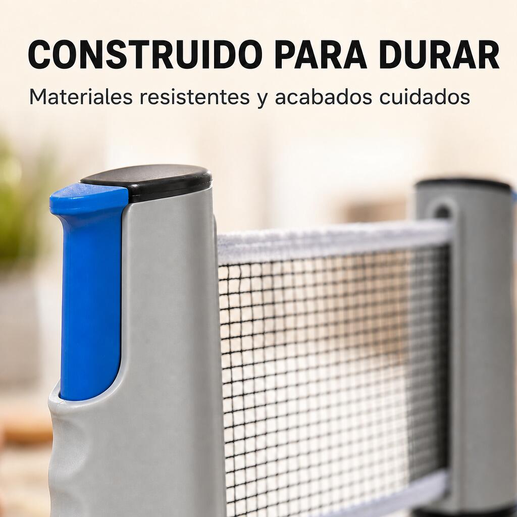 Conjunto de Pingue-Pongue Portátil com Rede Retrátil, 2 Raquetes e Bolas 5/7