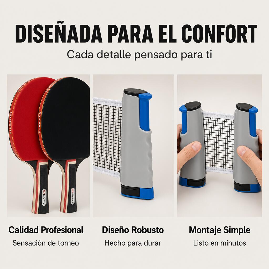 Conjunto de Pingue-Pongue Portátil com Rede Retrátil, 2 Raquetes e Bolas 4/7