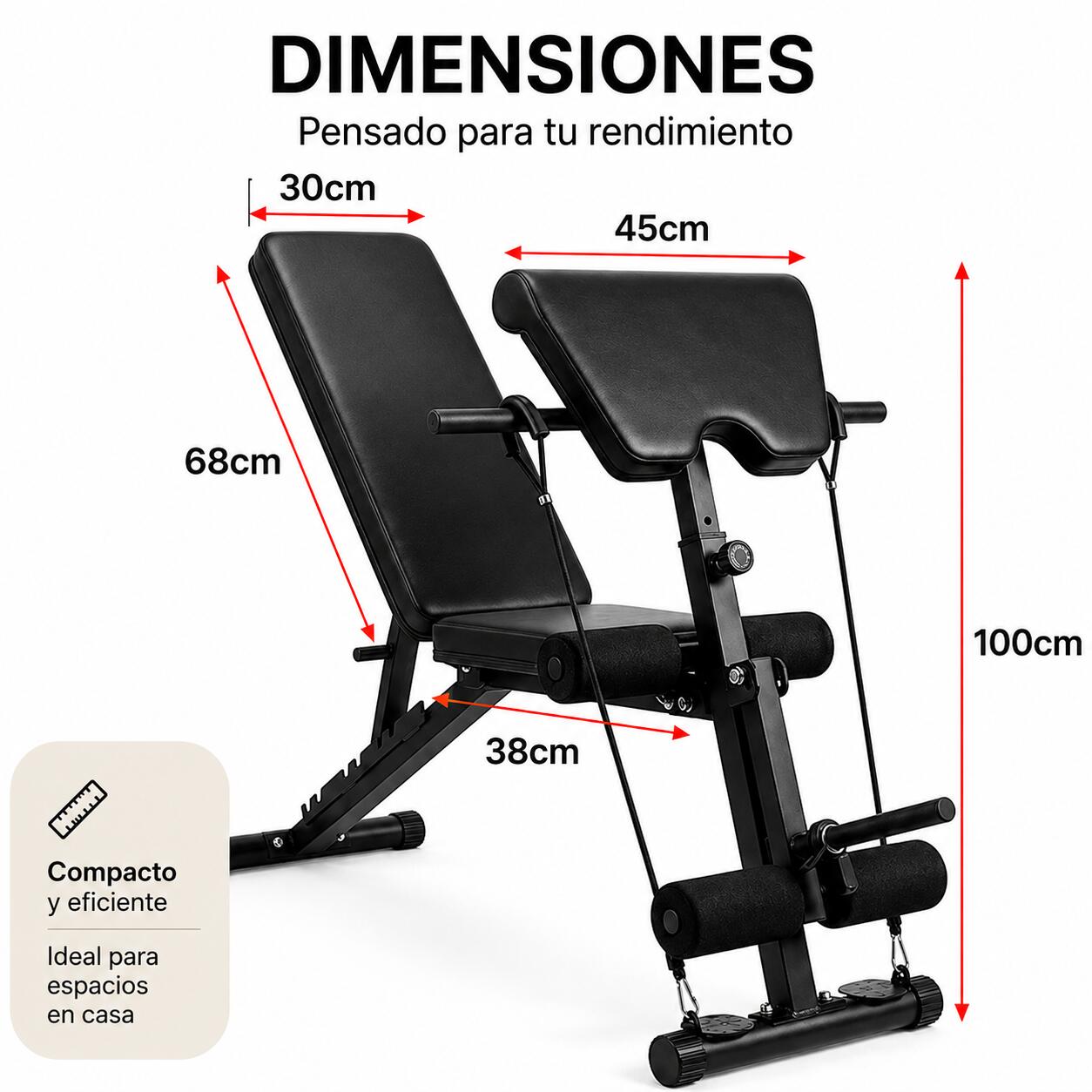 Banco musculação dobrável 2 em 1 com banco Scott 250kg casa 5/7