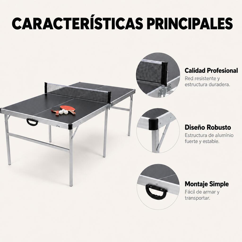Table de ping-pong pliante avec filet 182x91 cm 6/7