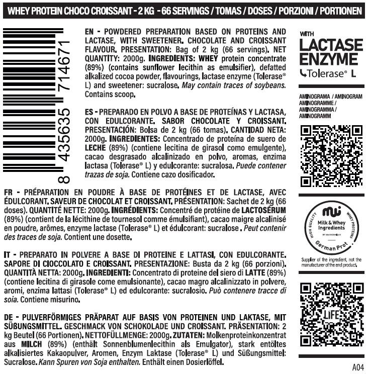 100% whey protein - 2kg Chocolate croissant da LifePRO 3/6
