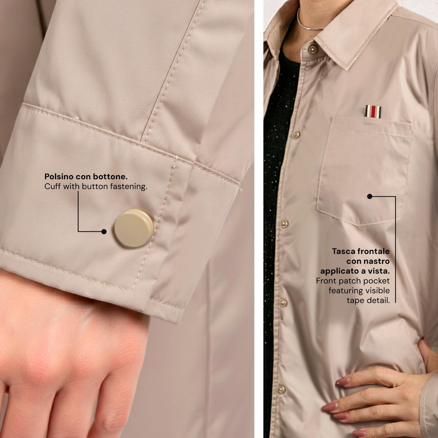 Giacca Overshirt Impermeabile Donna 6/7