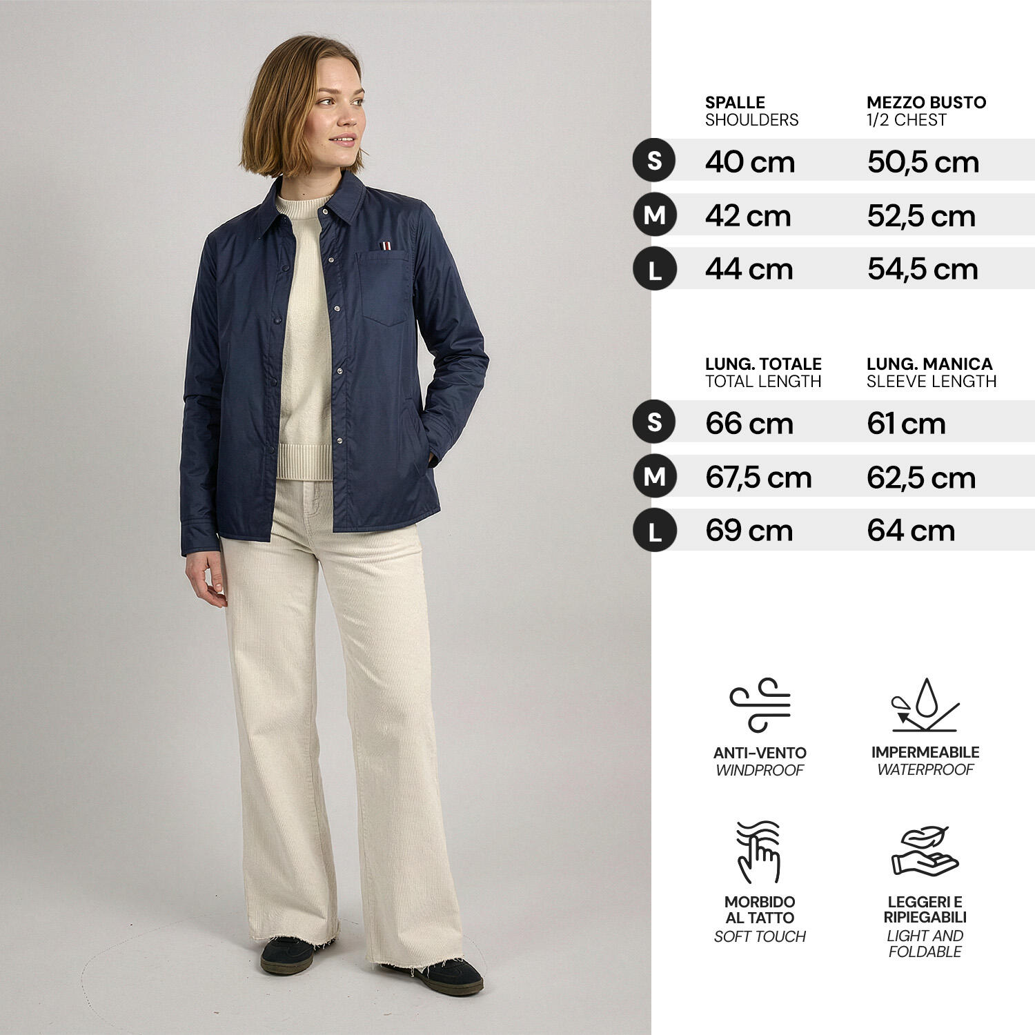 Giacca Overshirt Impermeabile Donna 3/7